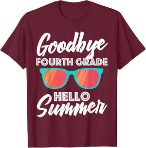 Fourth Grade Last Day of School Shirt - Teacher Gift Women Kids T-Shirt - T-Shirt | Maroon