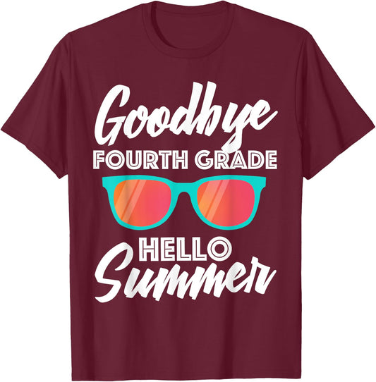 Fourth Grade Last Day of School Shirt - Teacher Gift Women Kids T-Shirt - T-Shirt | Maroon