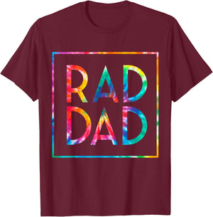 Rad Dad Tie Dye Dad Jokes Funny Father’s Day 2022 Men T-Shirt - T-Shirt | Maroon