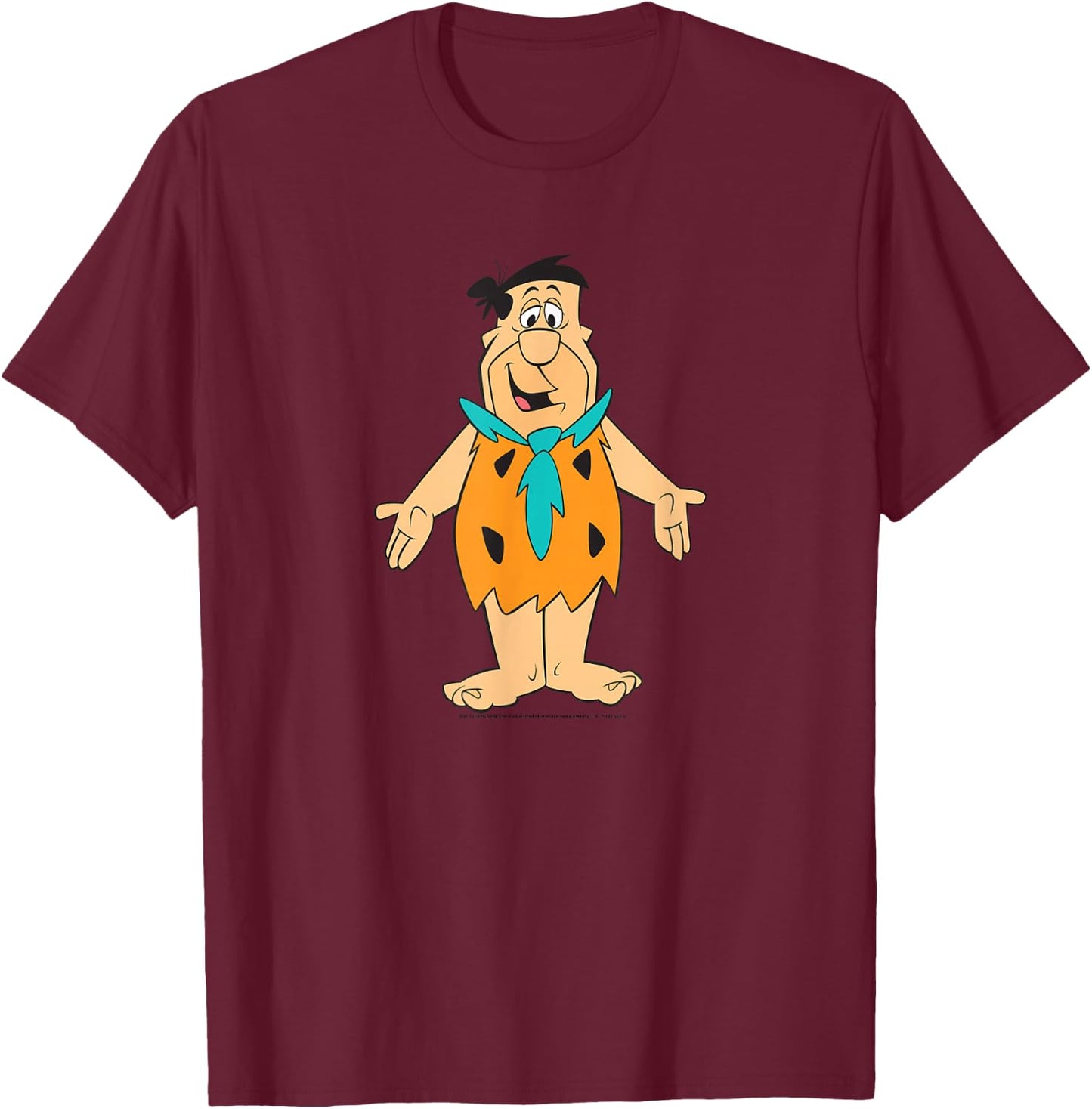 The Flintstones Fred Flintstone Character Art T-Shirt - T-Shirt | Maroon