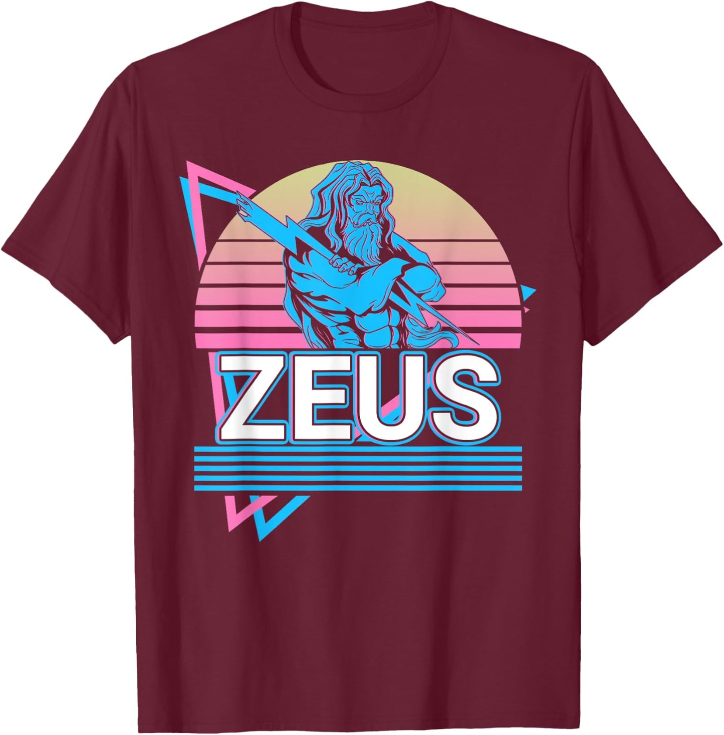 Zeus Greek God Of Sky T-Shirt - T-Shirt | Maroon