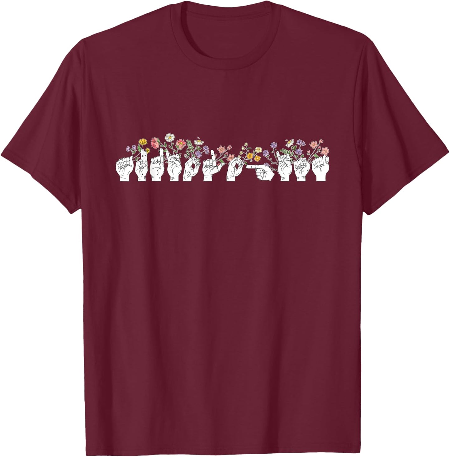 Audiologist Audiology Audiologists Gifts Sign Language Audiologist Black -Adults Small Classic Fit Short Sleeve T-Shirt - T-Shirt | Maroon