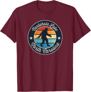Nantahala Lake North Carolina Sasquatch Souvenir T-Shirt - T-Shirt | Maroon