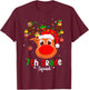 7th Grade Squad Plaid Reindeer Santa Hat Teacher Christmas Men Women Kids T-Shirt - T-Shirt | Maroon