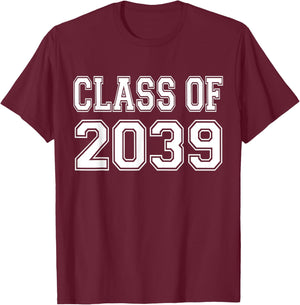 Class of 2039 Grow with me T-Shirt - T-Shirt | Maroon