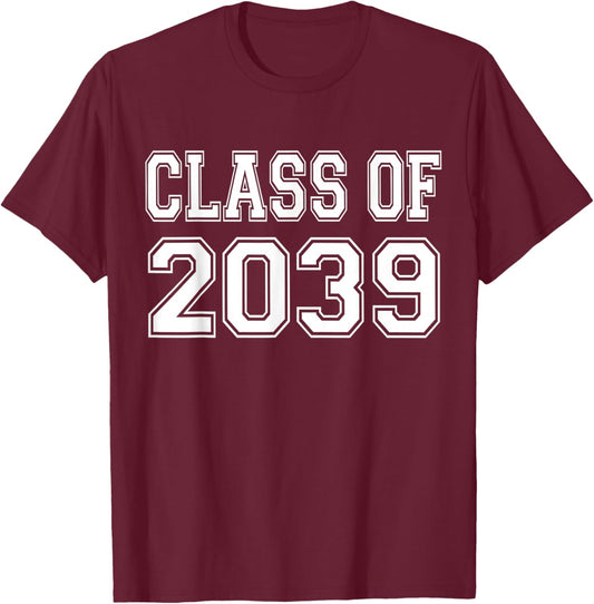 Class of 2039 Grow with me T-Shirt - T-Shirt | Maroon