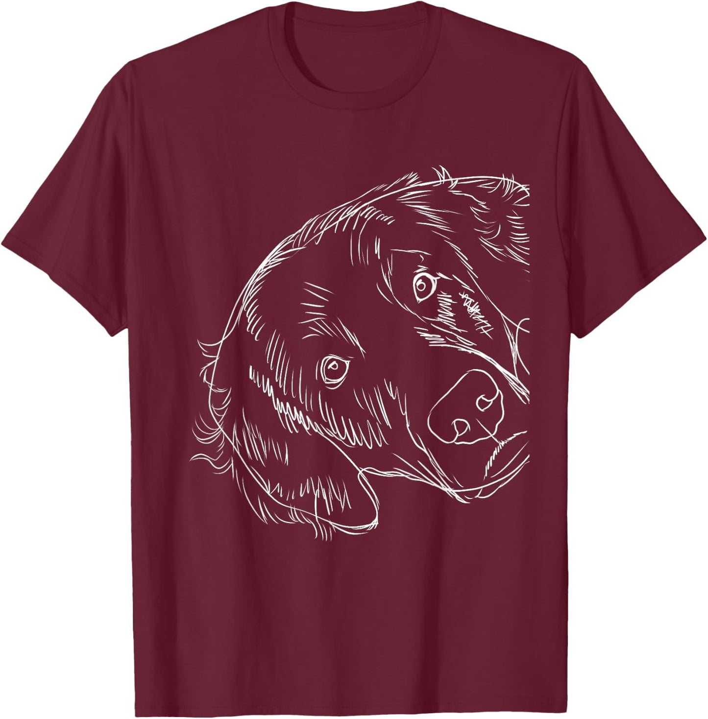 Funny Dog Flat Coated Retriever Women Kids T-Shirt - T-Shirt | Maroon