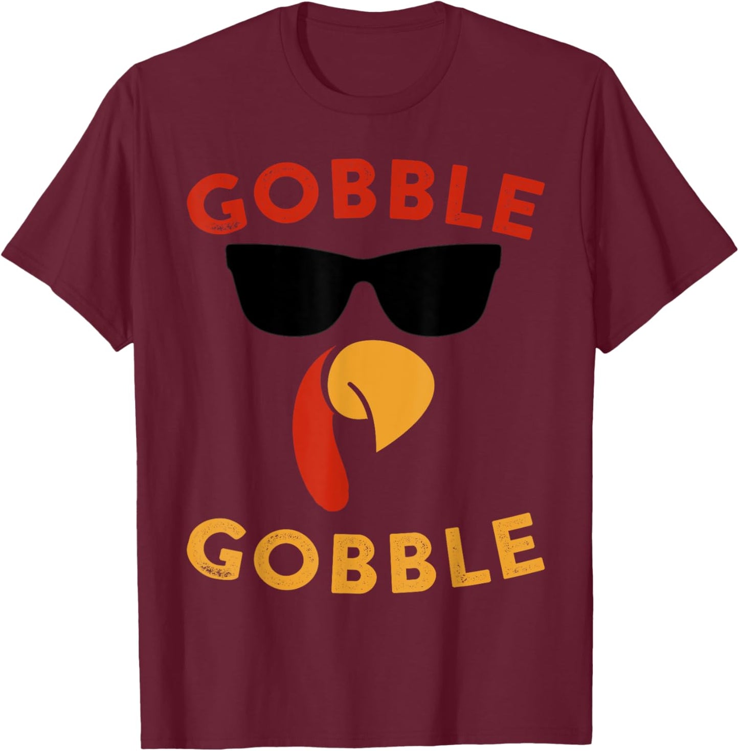 Gobble Gobble Turkey Thanksgiving Day Gifts Trot Leg Day T-Shirt - T-Shirt | Maroon