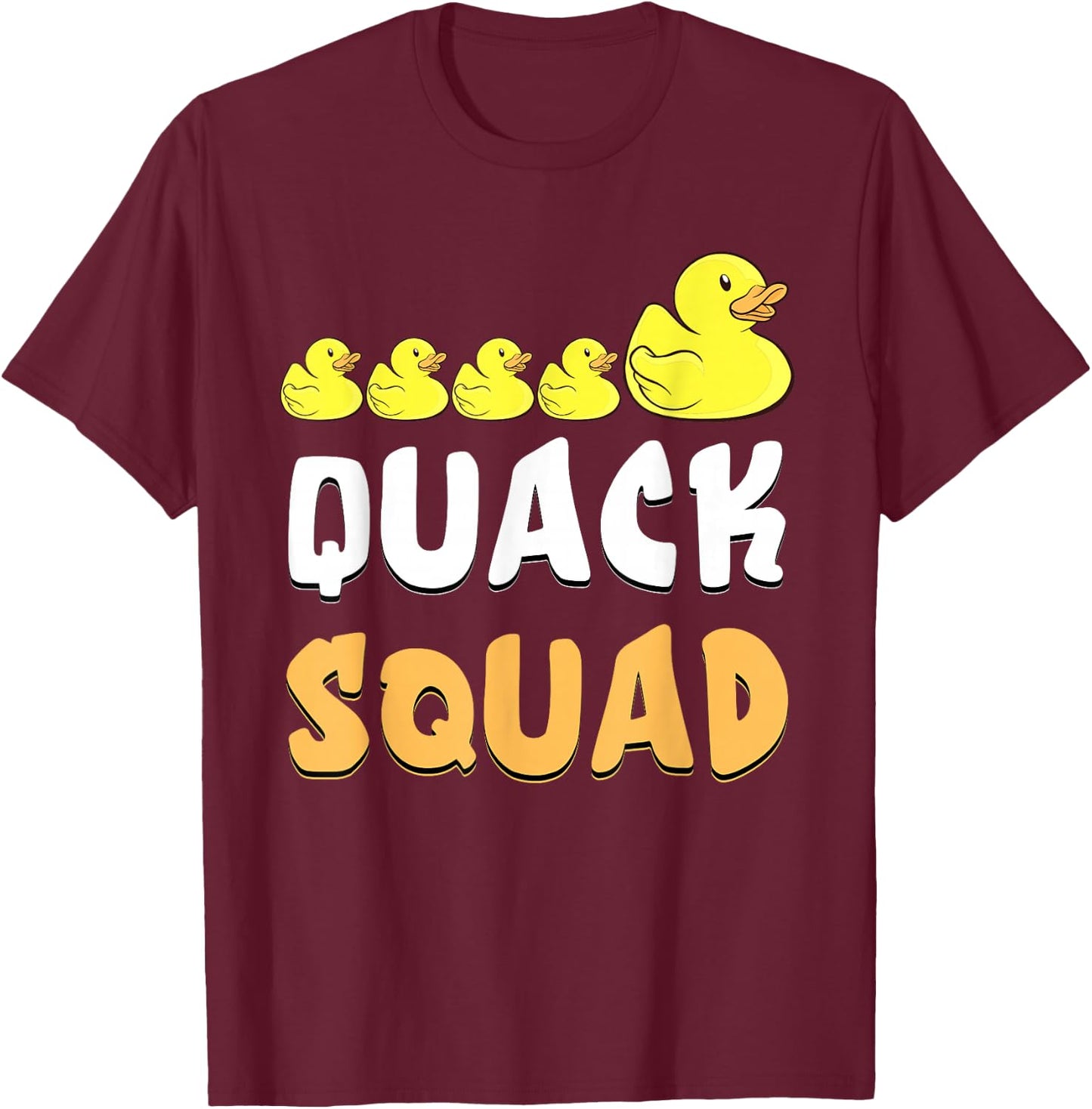 Quack Squad Rubber Duck Family Rubber Duckling Cute Duckie T-Shirt - T-Shirt | Maroon
