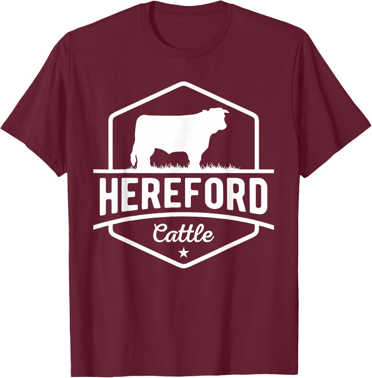 Hereford Cattle - Hereford Cow For Cattle Farmer T-Shirt - T-Shirt | Maroon
