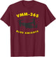 VMM-365 Blue Knights MV-22 Osprey Tiltrotor Squadron T-Shirt - T-Shirt | Maroon