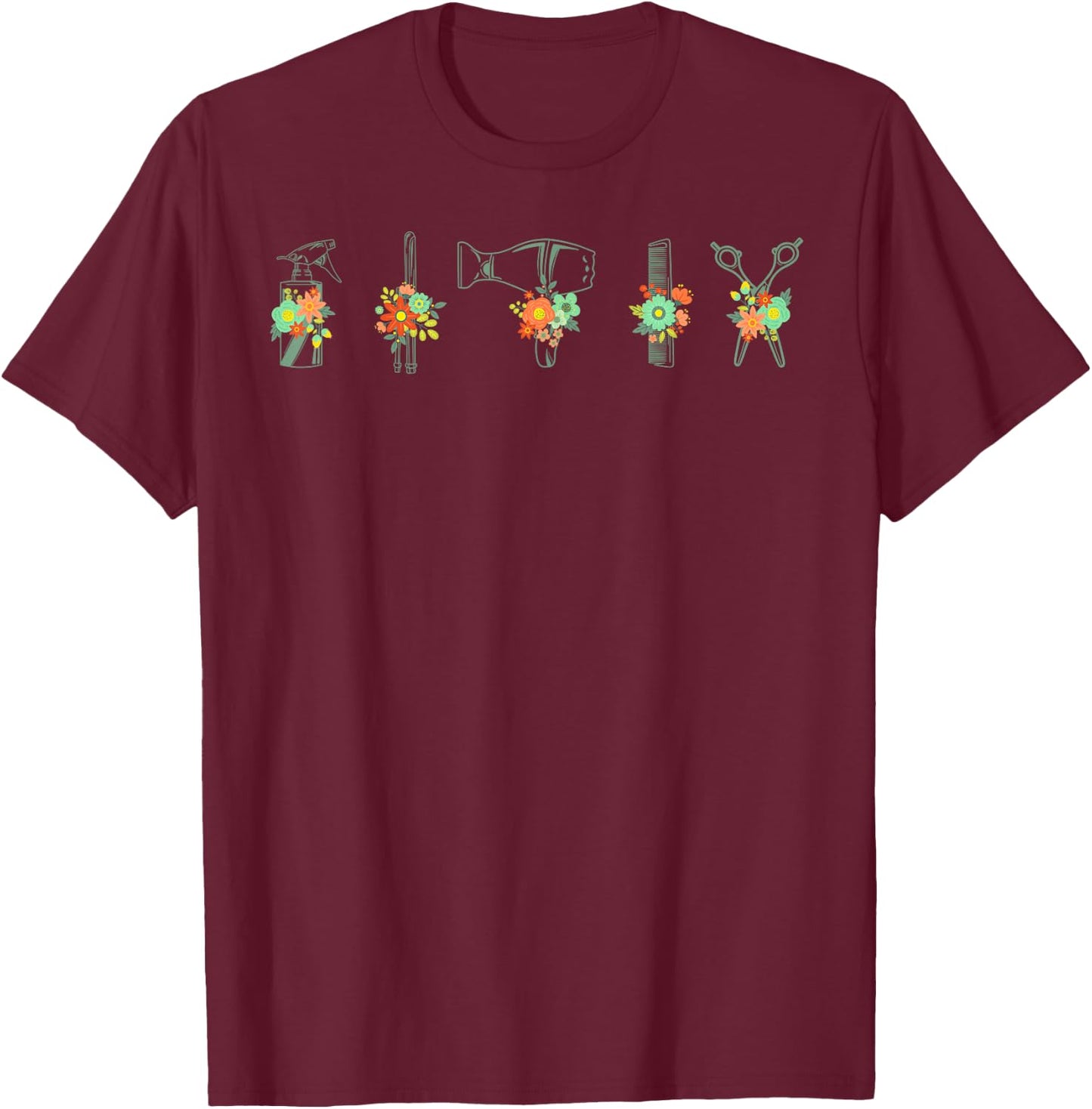 Hairdresser Hairstyling Hairstylist Beautician Hairdressing T-Shirt - T-Shirt | Maroon