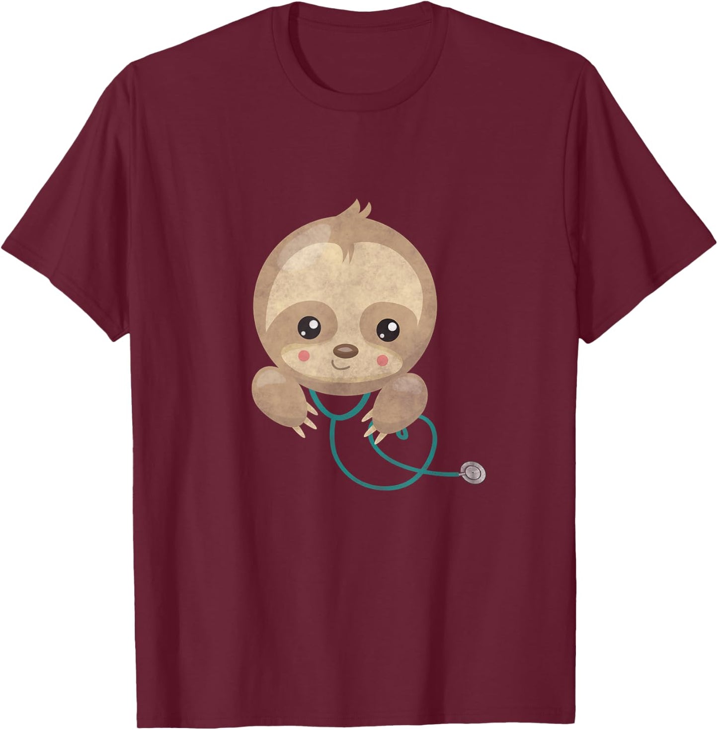 Sloth Lover Nurse T Shirt Doctor Medical Pediatric RN Gifts T-Shirt - T-Shirt | Maroon