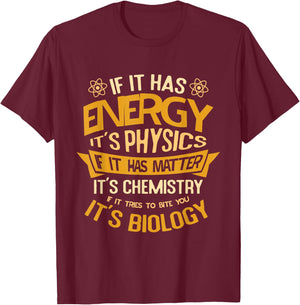 Science Day Biology Major Biologist Chemistry Laboratory T-Shirt - T-Shirt | Maroon