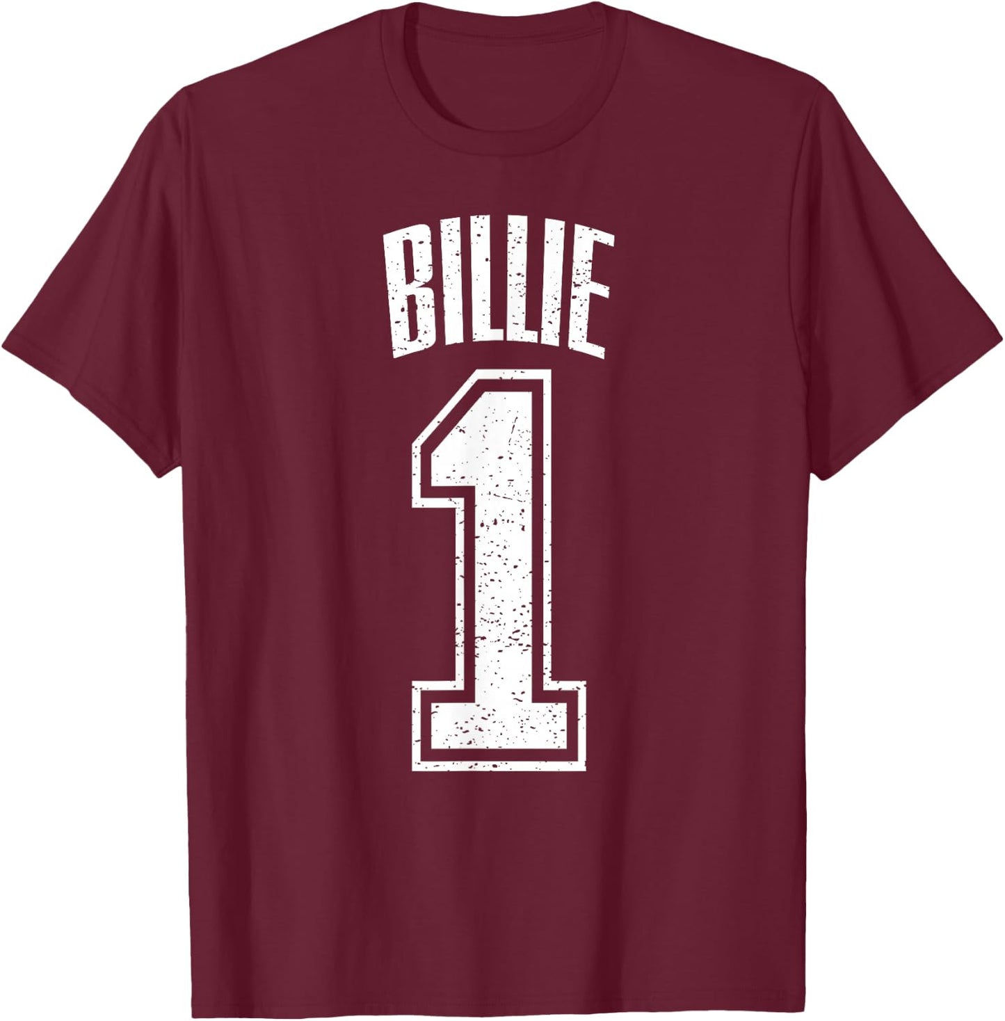 Billie Supporter Number 1 Greatest Fan T-Shirt - T-Shirt | Maroon