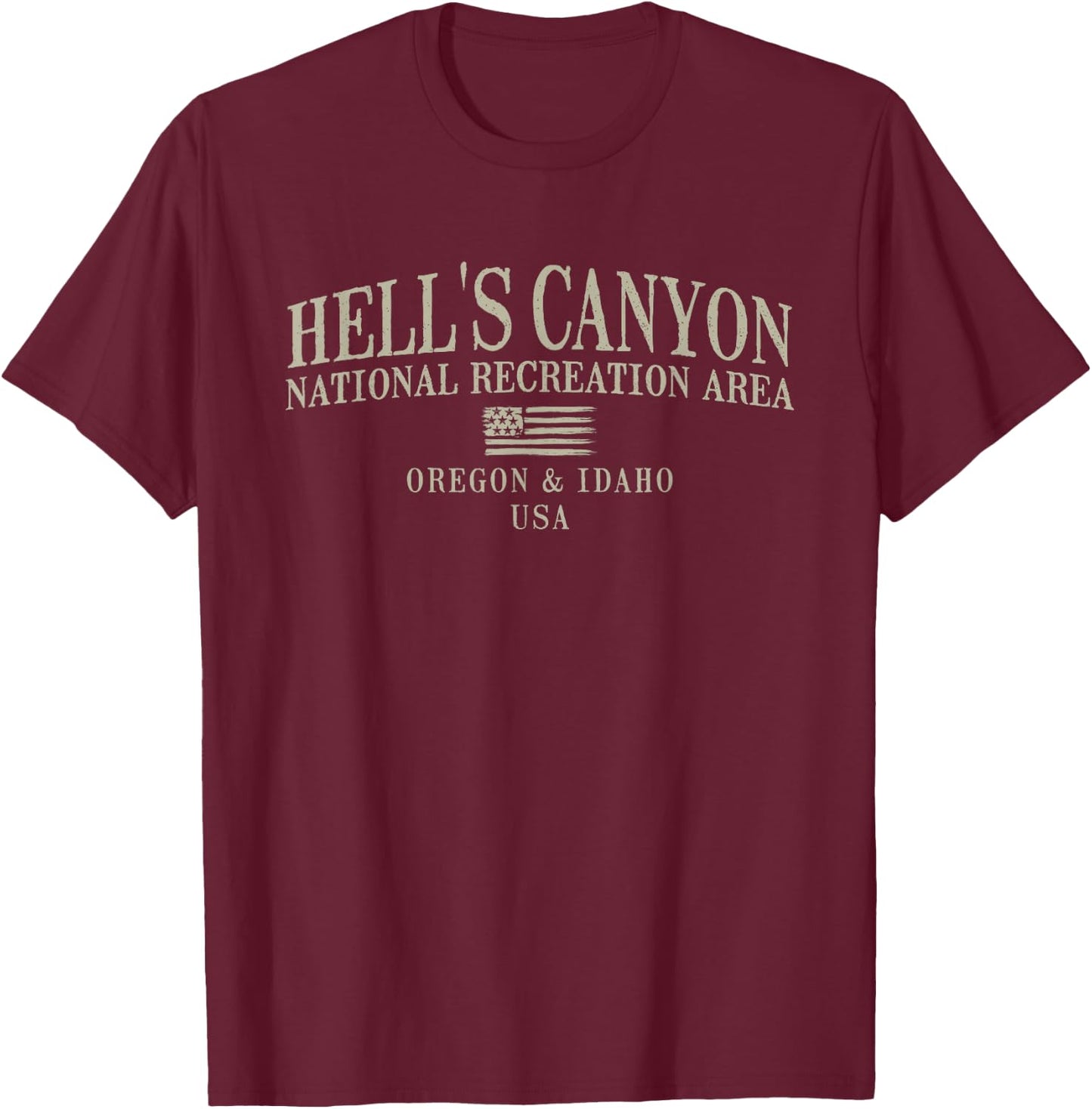 Hells Canyon National Recreation Area T-Shirt - T-Shirt | Maroon