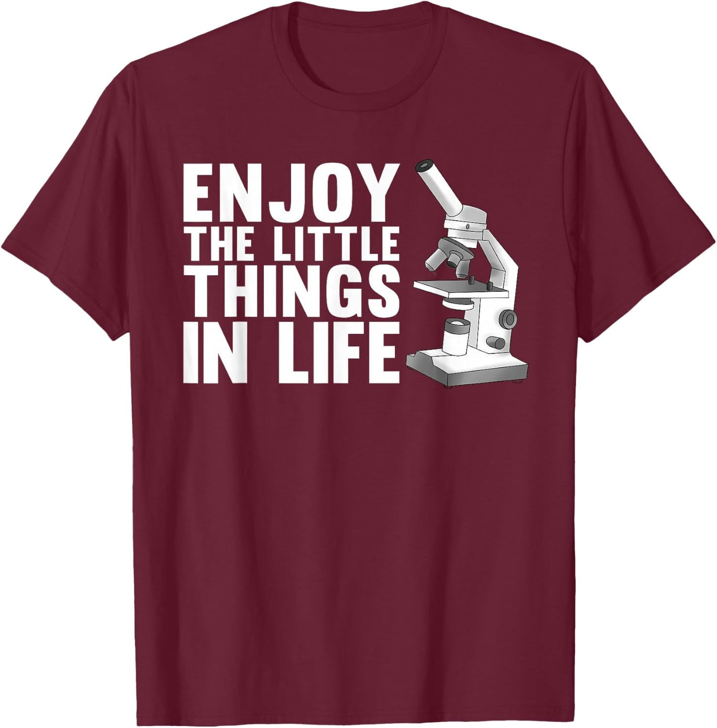 Cool Biology Art Women Microscope Biologist Science T-Shirt - T-Shirt | Maroon