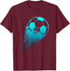 Soccer Player Sport Vintage Men Boys Soccer Ball T-Shirt - T-Shirt | Maroon