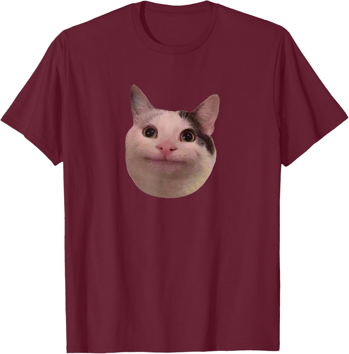 Polite Cat - MEME Men Women Girls Kids T-Shirt - T-Shirt | Maroon