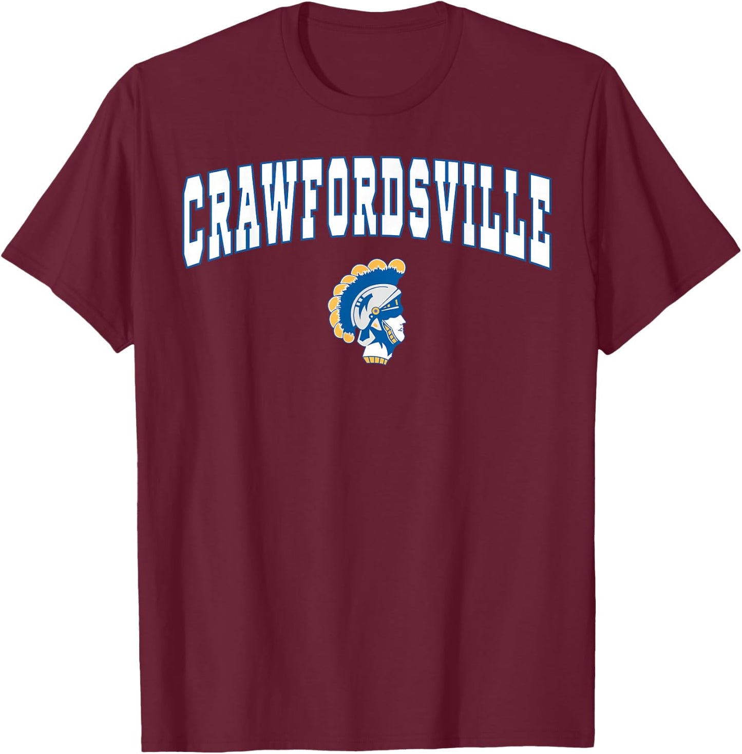 Crawfordsville High School Athenians C2 T-Shirt - T-Shirt | Maroon