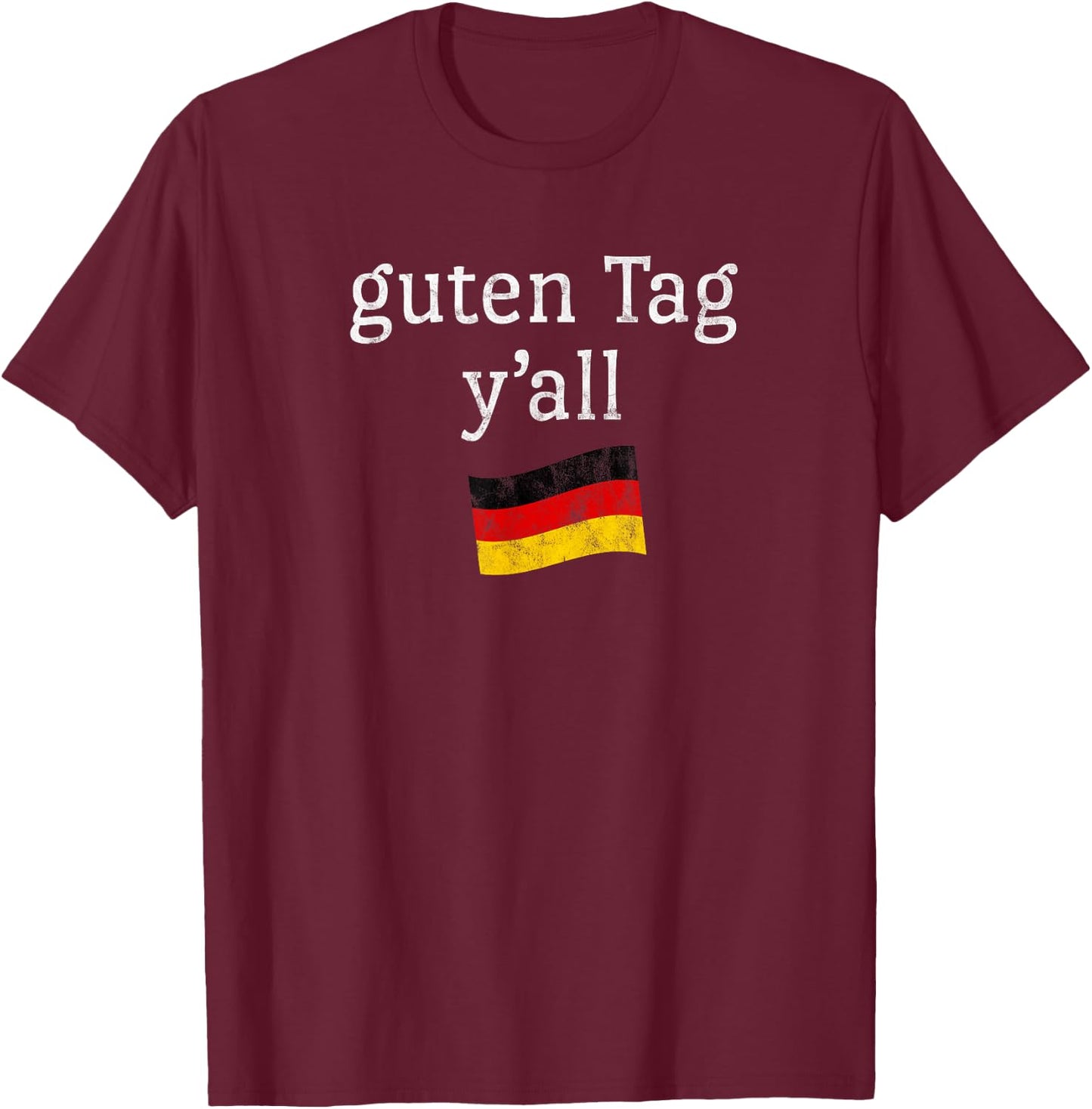 Oktoberfest Costume T Shirt Funny Outfit Texas German Flag T-Shirt - T-Shirt | Maroon
