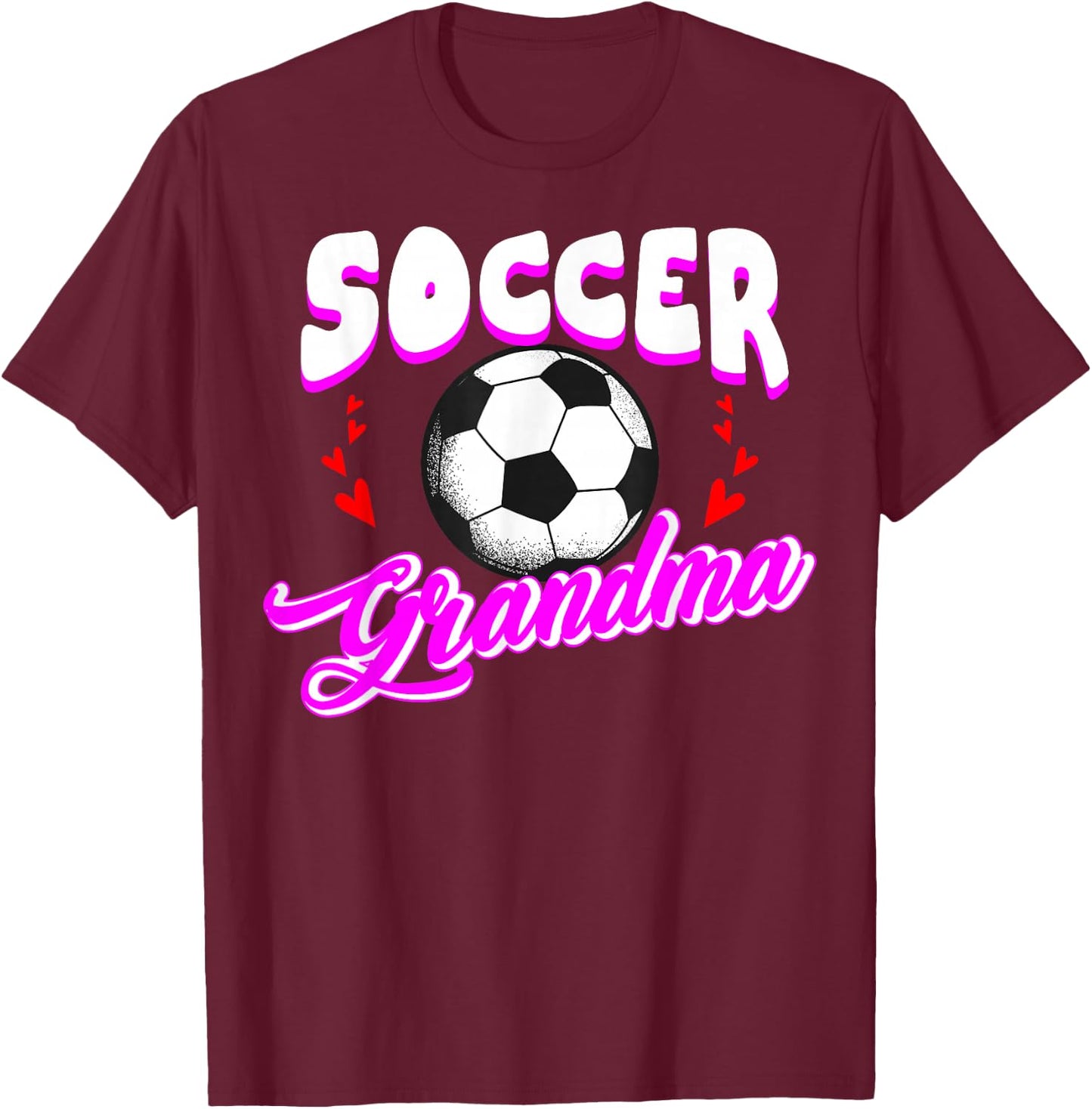 Cute Soccer Grandma Sports Player Goalie Matching Team T-Shirt - T-Shirt | Maroon