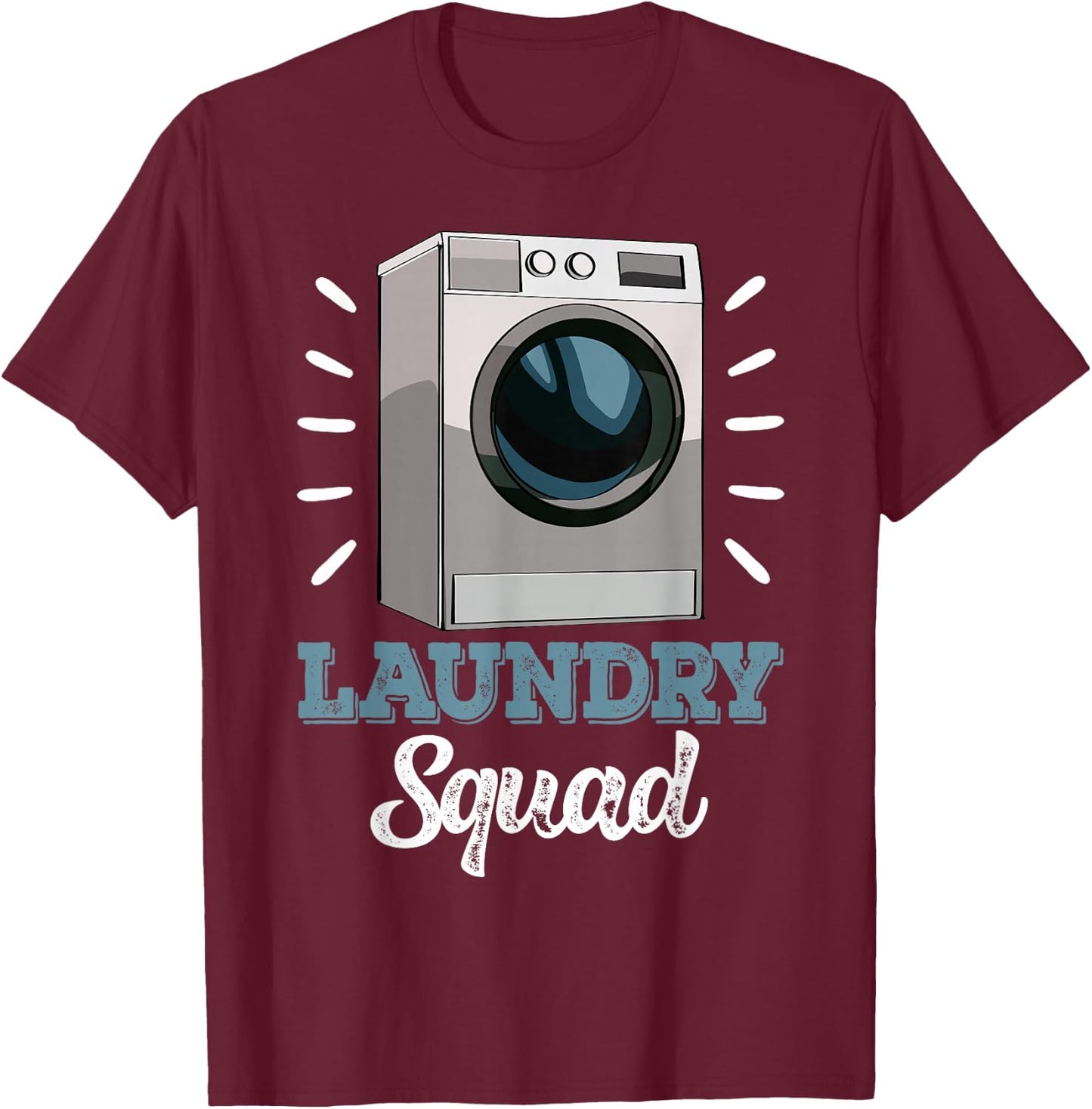 Laundry Squad Mechanic Funny Women Washing Machine T-Shirt - T-Shirt | Maroon