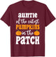 Auntie Of The Cutest Pumpkins In The Patch Halloween T-Shirt - T-Shirt | Maroon