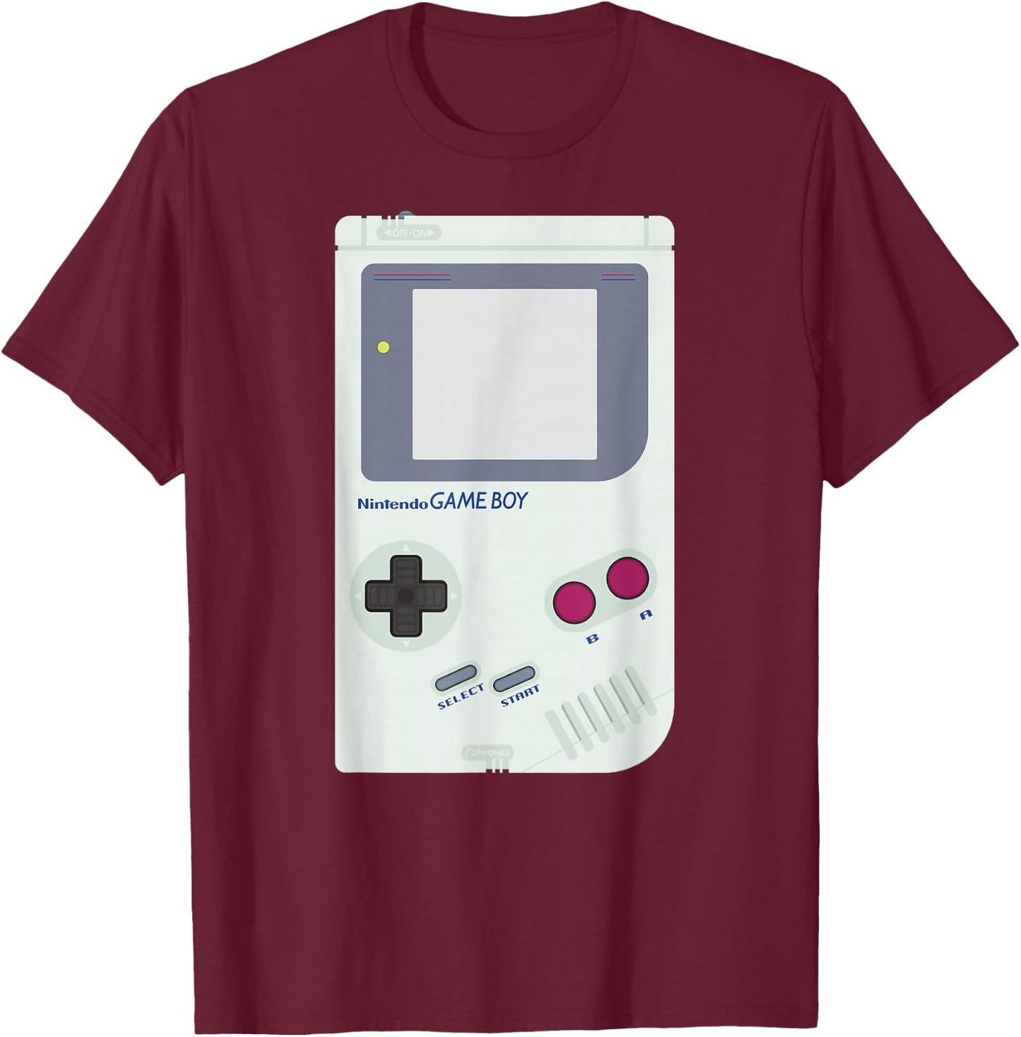Nintendo Game Boy Handheld Console Graphic T-Shirt - T-Shirt | Maroon
