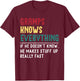 Gramps Know Everything Fathers Day for funny grandpa Gramps T-Shirt - T-Shirt | Maroon