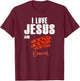 I Love Jesus and Bacon Funny Christian Religious T-Shirt - T-Shirt | Maroon