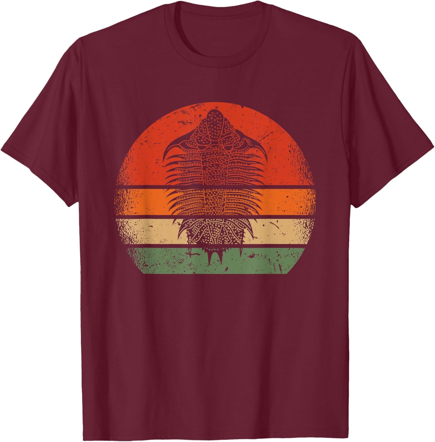 Retro Vintage Trilobite Funny Paleontologist Fossil Hunter T-Shirt - T-Shirt | Maroon