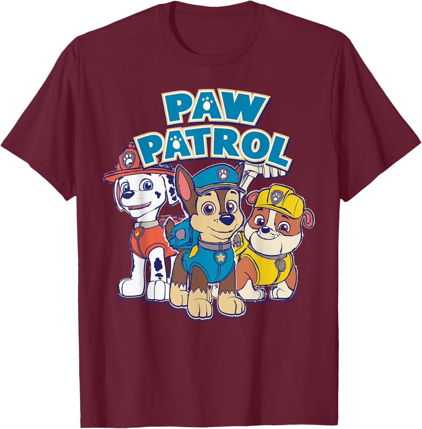 PAW Patrol Drawn Pup Group T-Shirt - T-Shirt | Maroon
