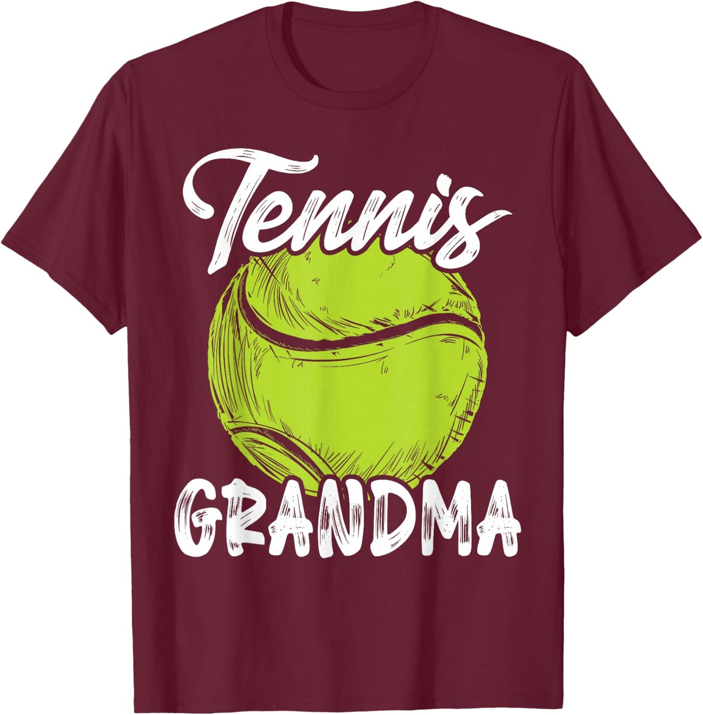 Tennis Grandma Men Family Matching Set Tennis Ball Player T-Shirt - T-Shirt | Maroon