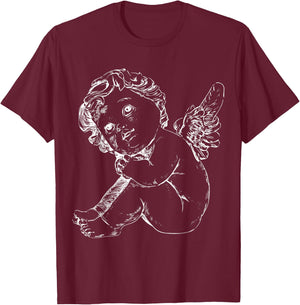 Cherub - Cute Baby Angel Christian - Church, Cupid Daydream T-Shirt - T-Shirt | Maroon