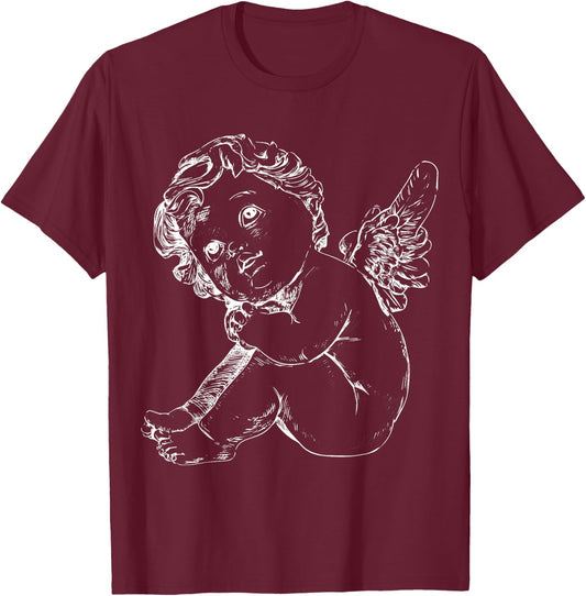 Cherub - Cute Baby Angel Christian - Church, Cupid Daydream T-Shirt - T-Shirt | Maroon