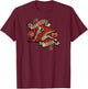 Pinup Tattoo Lady Vintage Retro Ink Sideshow Retro-a-go-go T-Shirt - T-Shirt | Maroon