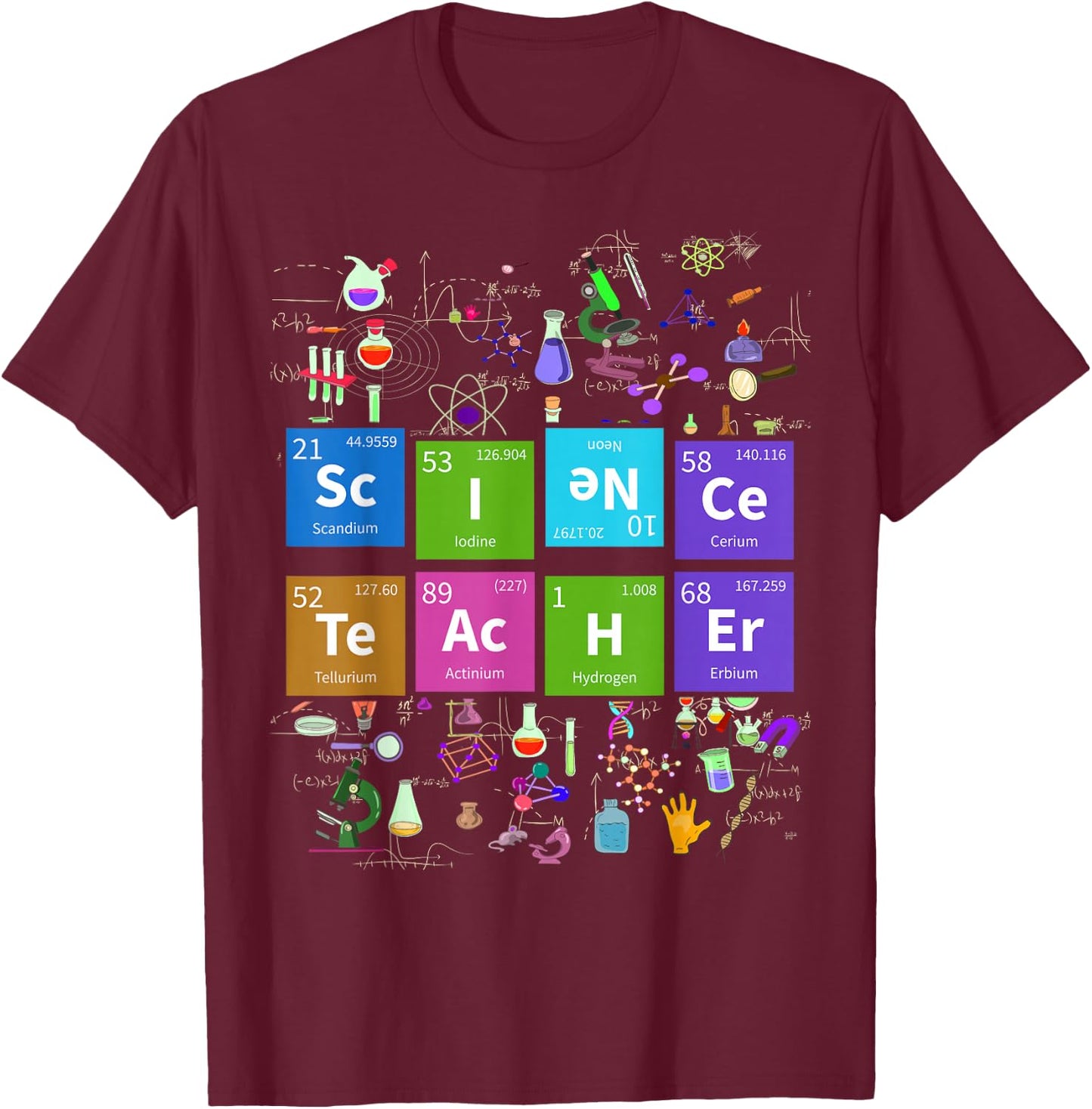 Chemist Nerd Science Teacher Gift Chemistry T-Shirt - T-Shirt | Maroon