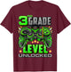 3rd Grade Level Unlocked Back To School 3rd Grade Boys T-Shirt - T-Shirt | Maroon