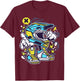 Supermoto Motocross Supermotard Enduro Leg Helmet T-Shirt - T-Shirt | Maroon