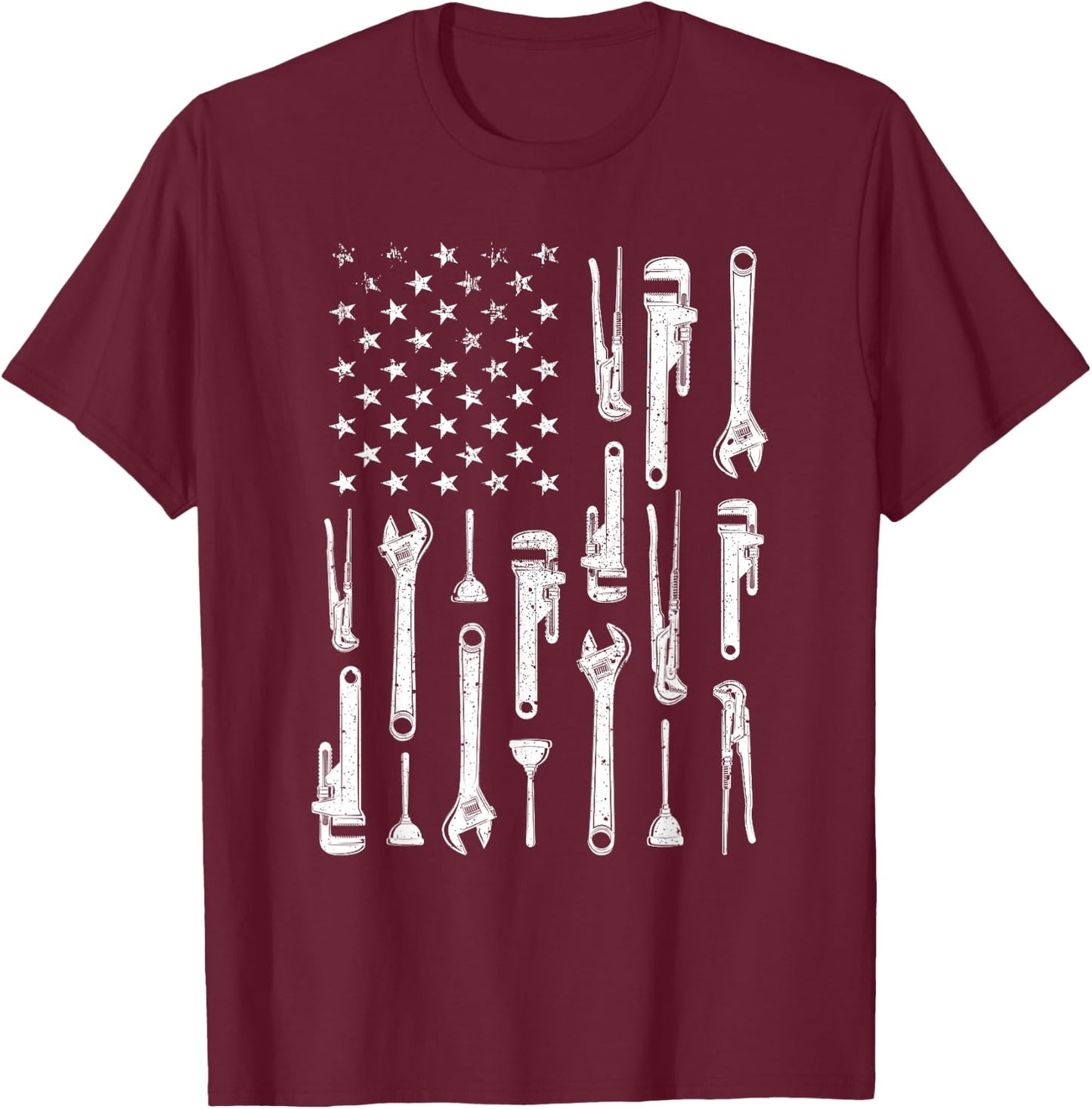 Plumbing Graphic Design Plumber Dad T-Shirt - T-Shirt | Maroon