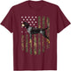 Camo American Flag Bluetick Coonhound 4th of July USA T-Shirt - T-Shirt | Maroon