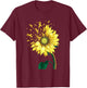 EWINGS SARCOMA AWARENESS Sunflower Yellow Ribbon Fighter T-Shirt - T-Shirt | Maroon