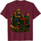 Funny Bigfoot Farmer Tractor Farming Farm Men Boys T-Shirt - T-Shirt | Maroon