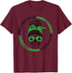 Drug Not Hugs Don't Touch Me Weed Canabis 420 messy bun T-Shirt - T-Shirt | Maroon