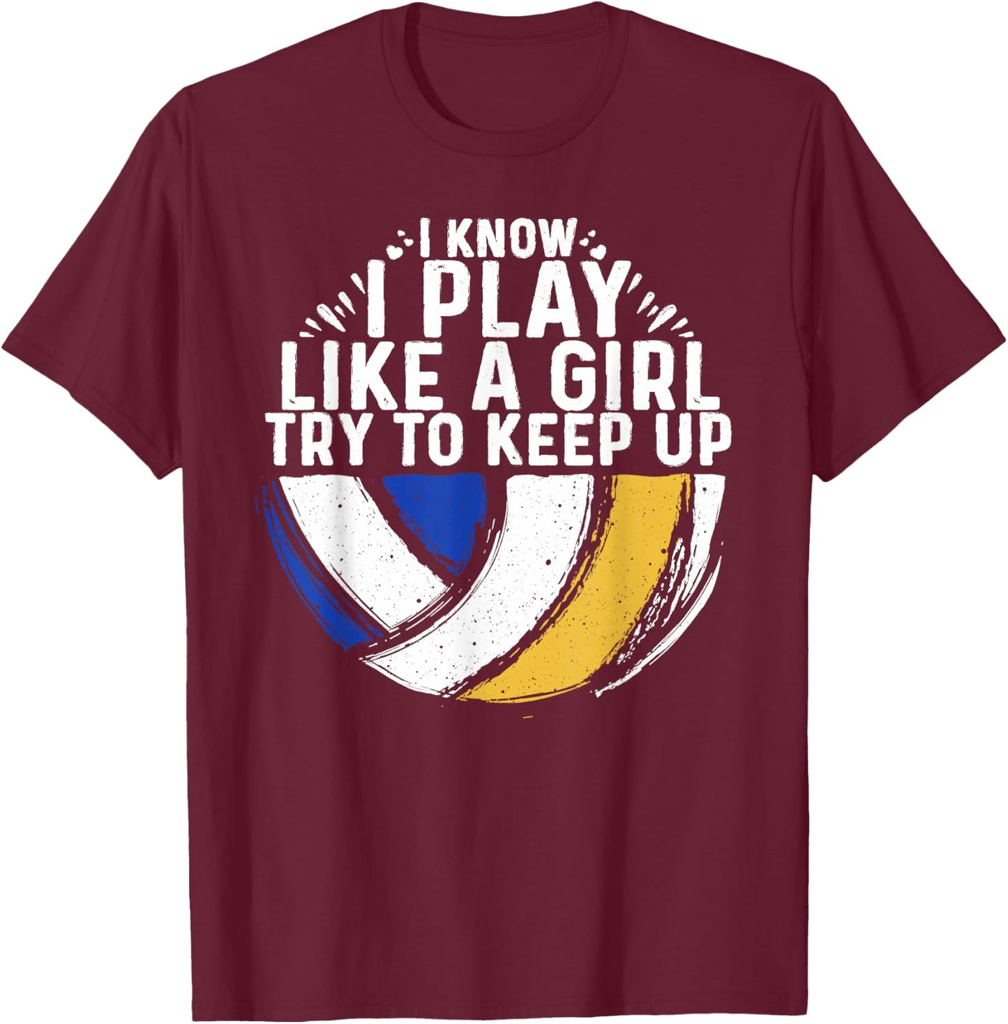 Cool Volleyball Girls Youth Volleyball Team Sports T-Shirt - T-Shirt | Maroon