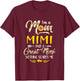 I'M A Mom Mimi Great Nothing Scares Me Mothers Day T-Shirt - T-Shirt | Maroon