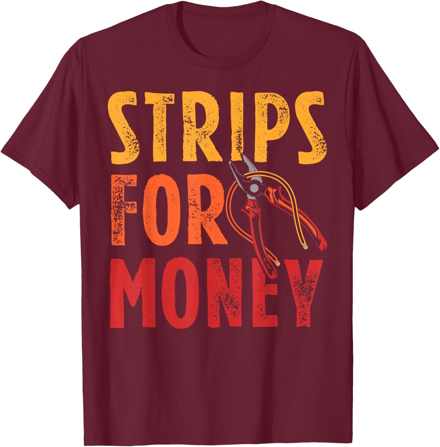 Powerline Electrical Father’s Day Electricians T-Shirt - T-Shirt | Maroon