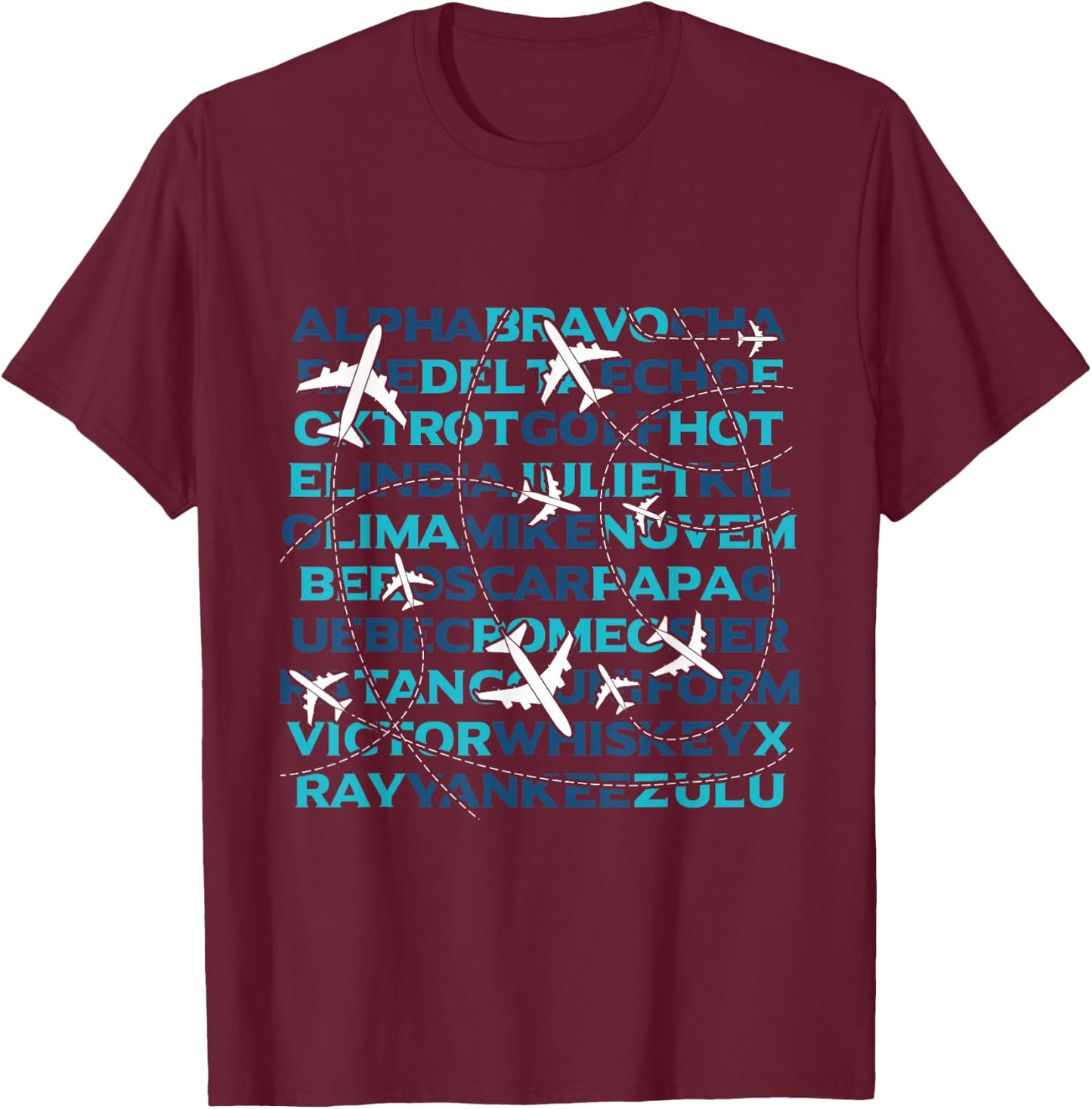 Airplane Plane Flight Sky Aviation Men Boys Kids Gift Pilot T-Shirt - T-Shirt | Maroon