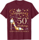 Stepping Into My 50th Birthday with God's Grace & Mercy T-Shirt - T-Shirt | Maroon